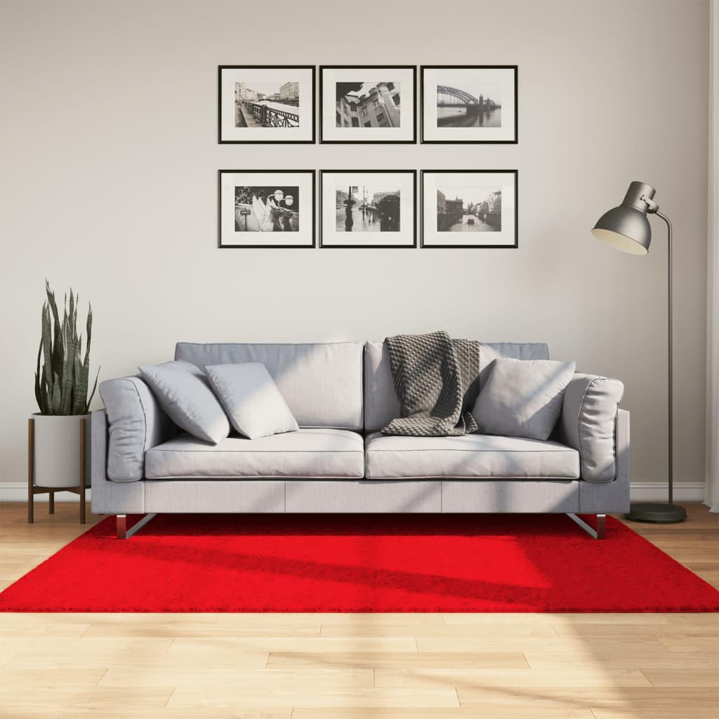 Teppich OVIEDO Kurzflor Rot 120×170 cm