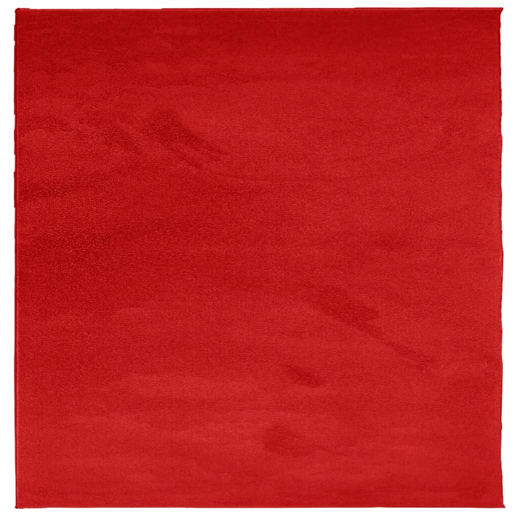 Thumbnail - vidaXL Teppich OVIEDO Kurzflor Rot 160x160 cm