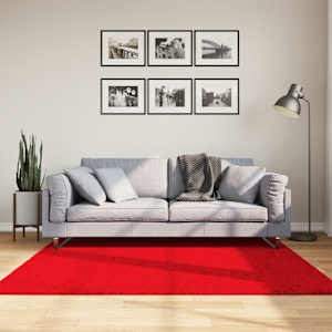 Koberec OVIEDO krátký vlas červený 160 x 160 cm - obrázek 1