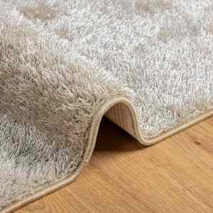 Koberec HUARTE vysokým vlasem lesklý vzhled béžový 160x230 cm - obrázek 6