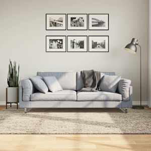 Koberec HUARTE vysokým vlasem lesklý vzhled béžový 160x230 cm - obrázek 1