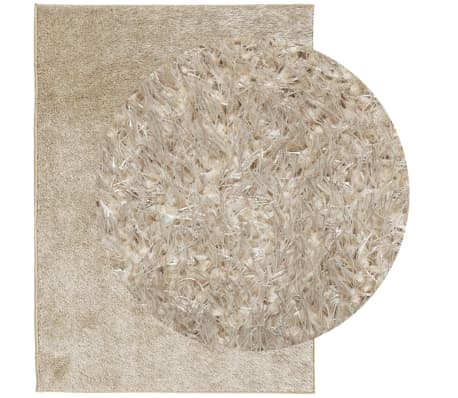 vidaXL Covor ISTAN, cu fire &icirc;nalte, aspect lucios, bej, 200x280 cm