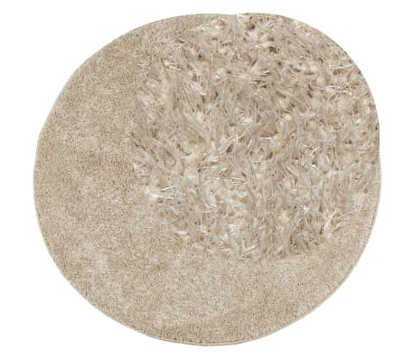 vidaXL Koberec HUARTE vysok&yacute;m vlasem leskl&yacute; vzhled b&eacute;žov&yacute; &Oslash; 80 cm