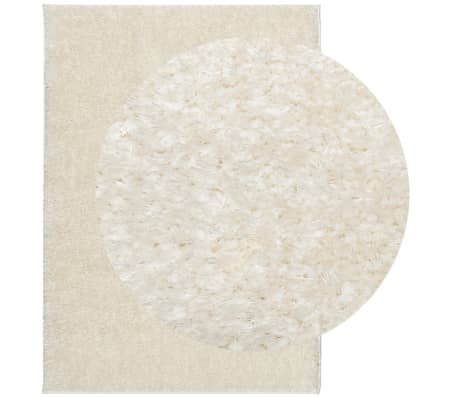 vidaXL Tapis ISTAN à poils longs aspect brillant crème 200x280 cm