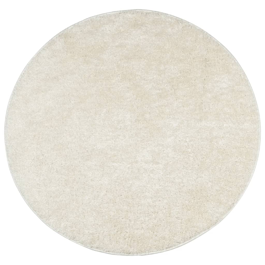 Thumbnail - vidaXL Teppich ISTAN Hochflor Glänzend Creme Ø 120 cm