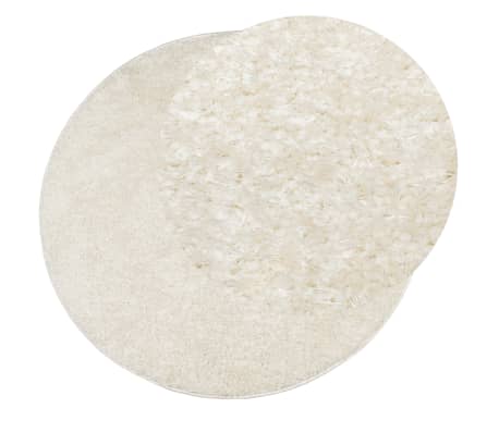 vidaXL Tapete de pelo alto com aspeto brilhante ISTAN &Oslash; 200 cm creme