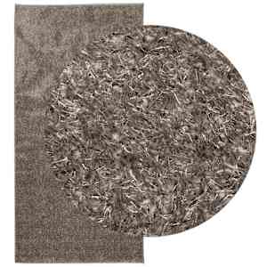 vidaXL Tapis ISTAN &agrave; poils longs aspect brillant gris 100x200 cm