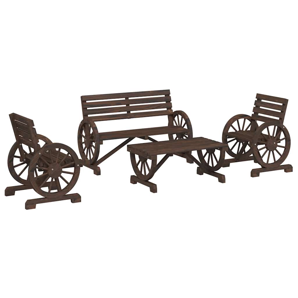 Thumbnail - vidaXL 4-tlg. Garten-Lounge-Set Massivholz Tanne