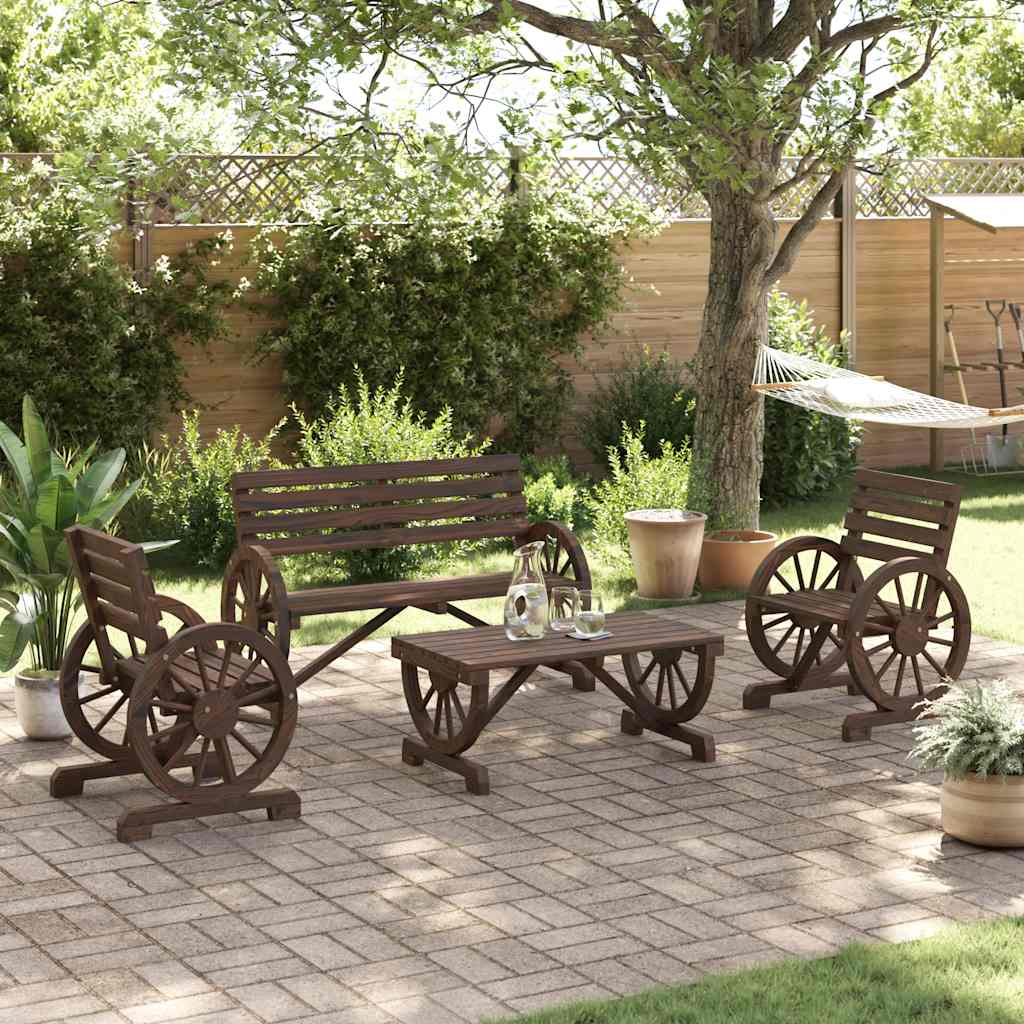Thumbnail - vidaXL 4-tlg. Garten-Lounge-Set Massivholz Tanne
