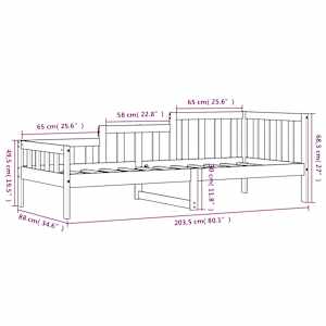Válenda bez matrace bílá 80 x 200 cm masivní borovice - obrázek 11