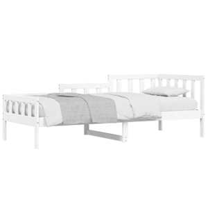 vidaXL Lit de jour sans matelas blanc 80x200 cm bois de pin massif