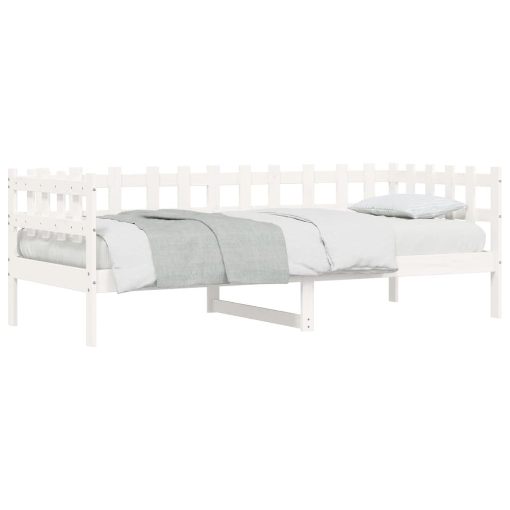 vidaXL Slaapbank zonder matras 90x190 cm massief grenenhout wit afbeelding