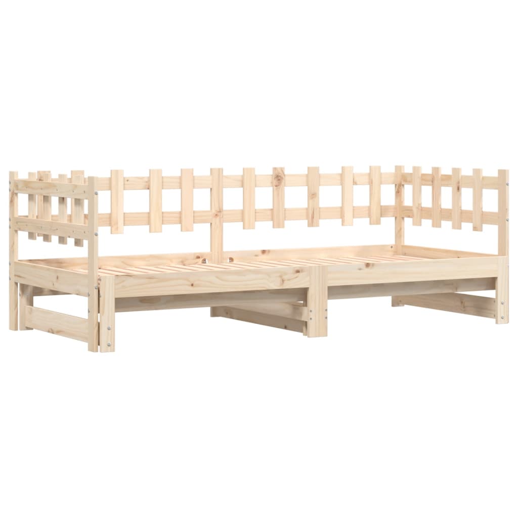 vidaXL Sohvasänky ulosvedettävä 2x (90x200) cm täysi mänty