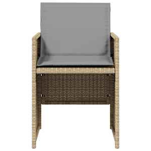 Zahradní křesla s poduškami 4 ks smíšená béžová polyratan - obrázek 5