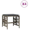 vidaXL aiatoolid koos istmepatjadega 4 tk, hall, pol&uuml;rotang
