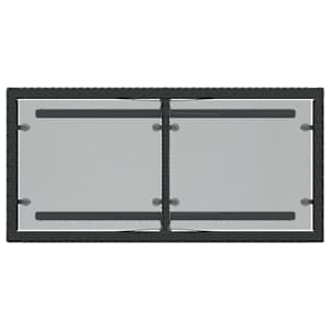 3dílný bistro set s poduškami černý polyratan - obrázek 9