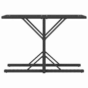 3dílný bistro set s poduškami černý polyratan - obrázek 8