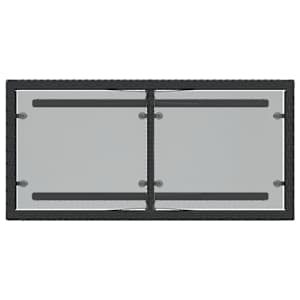 3dílný bistro set s poduškami černý polyratan - obrázek 9