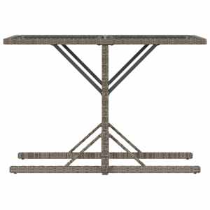3dílný bistro set s poduškami šedý polyratan - obrázek 8
