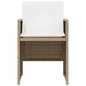 3dílný bistro set s poduškami béžový polyratan - obrázek 5