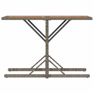 3dílný bistro set s poduškami šedý polyratan - obrázek 8
