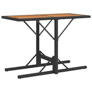 3dílný bistro set s poduškami černý polyratan - obrázek 7