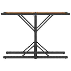 3dílný bistro set s poduškami černý polyratan - obrázek 8