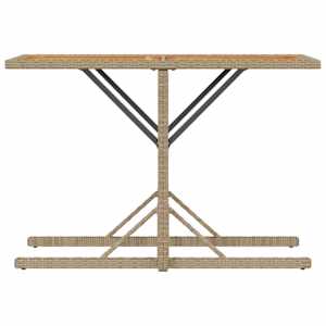 3dílný bistro set s poduškami béžový polyratan - obrázek 8