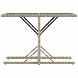 3dílný bistro set s poduškami světle šedý polyratan - obrázek 8