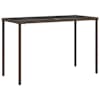 vidaXL aialaud klaasplaadiga, pruun, 115x54x74 cm, pol&uuml;rotang