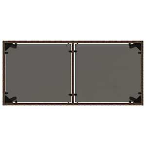Zahradní stůl se skleněnou deskou hnědý 115x54x74 cm polyratan - obrázek 7