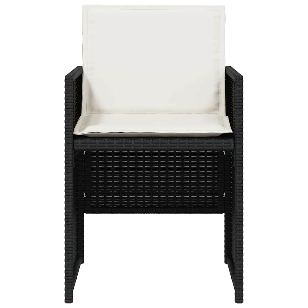 vidaXL 5-delige Tuinset met kussens poly rattan zwart, foto 4