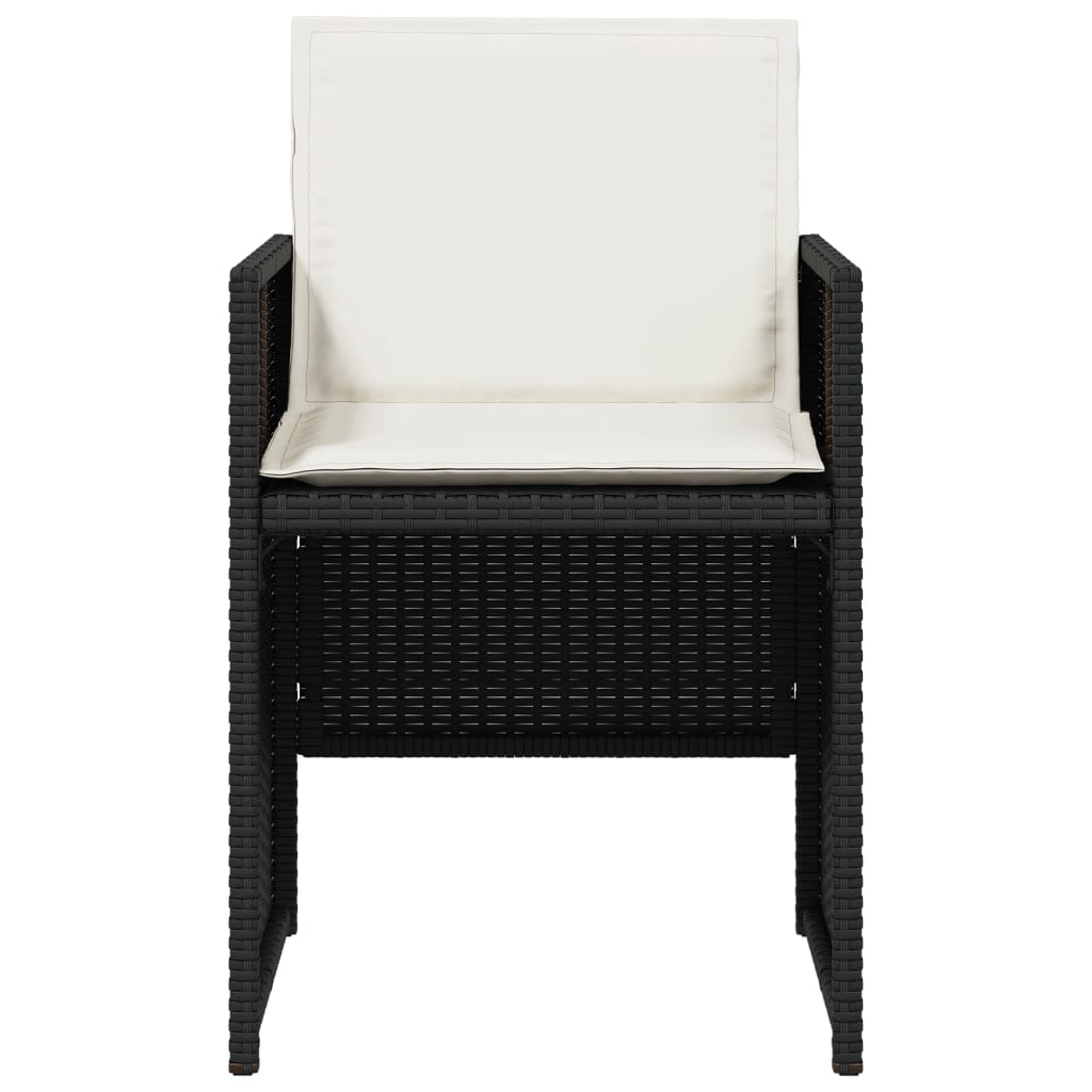vidaXL 5-delige Tuinset met kussens poly rattan zwart, foto 4