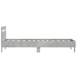 Rám postele s čelem betonově šedý 100 x 200 cm kompozitní dřevo - obrázek 6