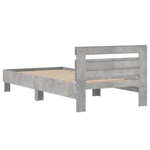 Rám postele s čelem betonově šedý 100 x 200 cm kompozitní dřevo - obrázek 7