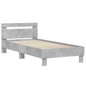 Rám postele s čelem betonově šedý 90 x 200 cm kompozitní dřevo - obrázek 3