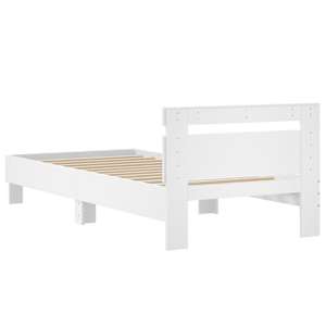Rám postele s čelem bílý 75 x 190 cm kompozitní dřevo - obrázek 7