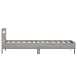 Rám postele s čelem šedý sonoma 75 x 190 cm kompozitní dřevo - obrázek 6