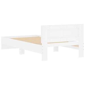 Rám postele s čelem bílý 100 x 200 cm kompozitní dřevo - obrázek 7