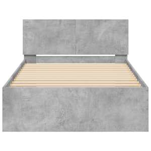 Rám postele s čelem betonově šedý 100 x 200 cm kompozitní dřevo - obrázek 5