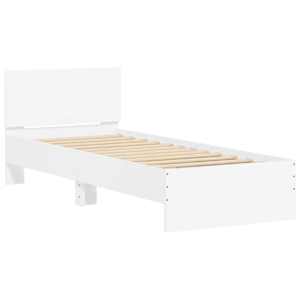 Rám postele s čelem bílý 75 x 190 cm kompozitní dřevo - obrázek 3