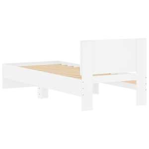 Rám postele s čelem bílý 75 x 190 cm kompozitní dřevo - obrázek 7