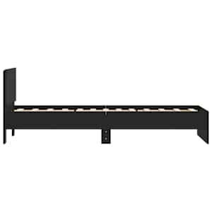 Rám postele s čelem černý 75 x 190 cm kompozitní dřevo - obrázek 6