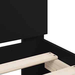 Rám postele s čelem a LED osvětlením černý 100 x 200 cm - obrázek 10