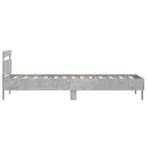 Rám postele s čelem a LED osvětlením betonově šedý 100 x 200 cm - obrázek 8