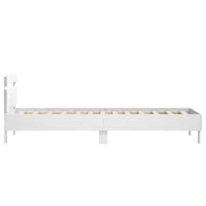 Rám postele s čelem a LED osvětlením bílý 90 x 200 cm - obrázek 8