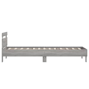 Rám postele s čelem a LED osvětlením šedý sonoma 90 x 200 cm - obrázek 8