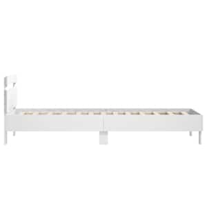 Rám postele s čelem a LED osvětlením bílý 75 x 190 cm - obrázek 8
