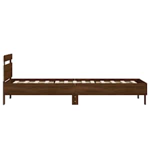Rám postele s čelem a LED osvětlením hnědý dub 75 x 190 cm - obrázek 8