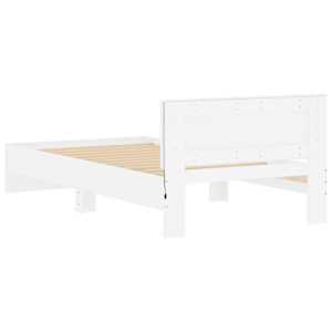 Rám postele s čelem a LED osvětlením bílý 100 x 200 cm - obrázek 9